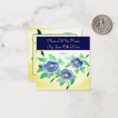 Kaart voor huwelijksuitnodiging notitiekaartje (Voorkant / Achterkant in situ)