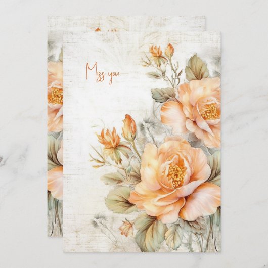 kaart voor 'ik mis je' (Voorkant / Achterkant)