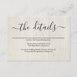 Kaart voor informatie / details - bijtend hout