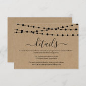 Kaart voor informatievoorziening - Rustic Kraft (Voorkant / Achterkant)