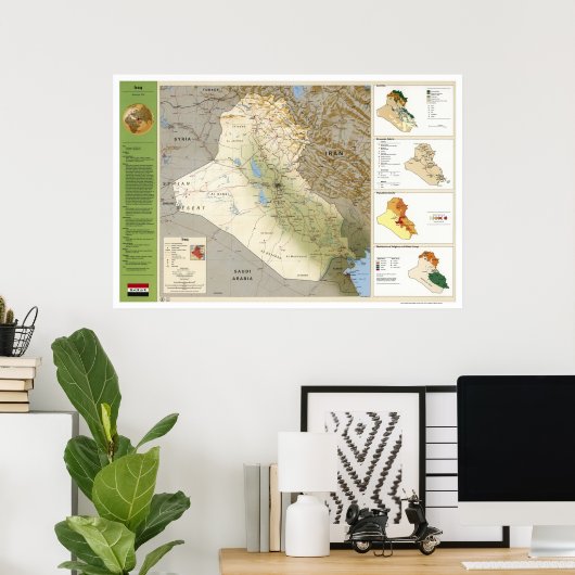 Kaart voor Irak - 1994 Poster (Thuiskantoor)