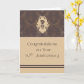 Kaart voor Jubileum van 50 jaar in bedrijf (Gele Bloem)