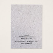 Kaart voor juwelen, Recyclen grijs papier (Achterkant)