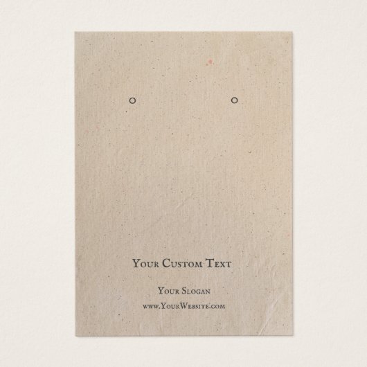 Kaart voor juwelenvertoning,  bruin Kraft (Voorkant)