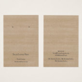 Kaart voor juwelenweergave, bijtend bruin hout (Voorkant /achterkant)