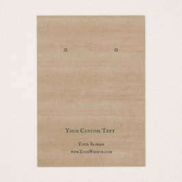 Kaart voor juwelenweergave, bijtend bruin hout