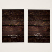 Kaart voor juwelenweergave, bijtend donker hout (Voorkant /achterkant)