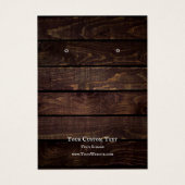 Kaart voor juwelenweergave, bijtend donker hout (Voorkant)