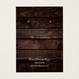 Kaart voor juwelenweergave, bijtend donker hout