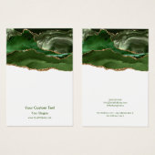 Kaart voor juwelenweergave, elegante groene marmer (Voorkant /achterkant)