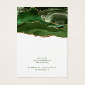 Kaart voor juwelenweergave, elegante groene marmer (Achterkant)