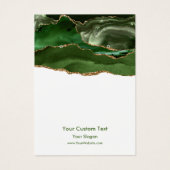 Kaart voor juwelenweergave, elegante groene marmer (Voorkant)