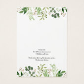 Kaart voor juwelenweergave, Greenery Waterverf (Achterkant)