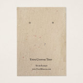 Kaart voor juwelenweergave, Recyclen bruin papier (Voorkant)