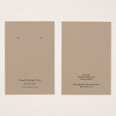 Kaart voor juwelenweergave, Rustic Kraft (Voorkant /achterkant)