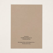 Kaart voor juwelenweergave, Rustic Kraft (Achterkant)