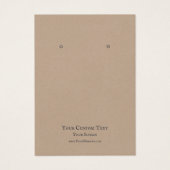 Kaart voor juwelenweergave, Rustic Kraft (Voorkant)