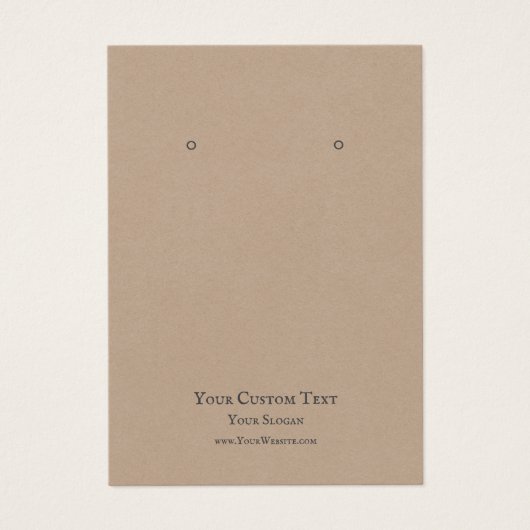 Kaart voor juwelenweergave, Rustic Kraft (Voorkant)