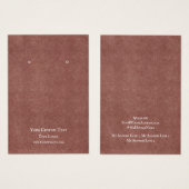 Kaart voor juwelenweergave, Rustic Red Kraft (Voorkant /achterkant)