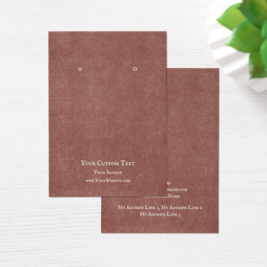 Kaart voor juwelenweergave, Rustic Red Kraft (Bureau)