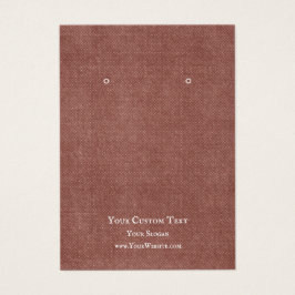 Kaart voor juwelenweergave, Rustic Red Kraft