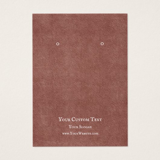 Kaart voor juwelenweergave, Rustic Red Kraft (Voorkant)