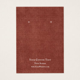 Kaart voor juwelenweergave, Rustic Red Kraft