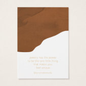 Kaart voor juwelenweergave verdienen (Achterkant)