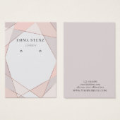 Kaart voor juwelenweergave verdienen ・ Modern Roos (Voorkant /achterkant)