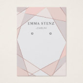 Kaart voor juwelenweergave verdienen ・ Modern Roos (Voorkant)