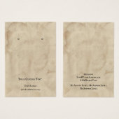 Kaart voor juwelenweergave, verouderd bruine textu (Voorkant /achterkant)