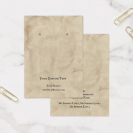 Kaart voor juwelenweergave, verouderd bruine textu