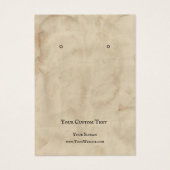 Kaart voor juwelenweergave, verouderd bruine textu (Voorkant)