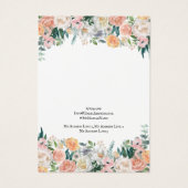Kaart voor juwelenweergave, Waterverf floralen (Achterkant)