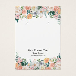 Kaart voor juwelenweergave, Waterverf floralen