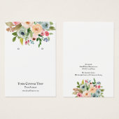 Kaart voor juwelenweergave, Waterverf Florals (Voorkant /achterkant)