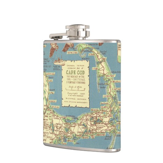 kaart voor kabeljauw (1940) heupfles (Links)