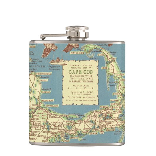  kaart voor kabeljauw (1940) heupfles (Voorkant)