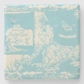  kaart voor kabeljauw stenen onderzetter (Voorkant)