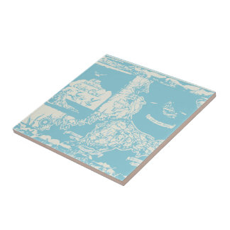 kaart voor kabeljauw tegeltje