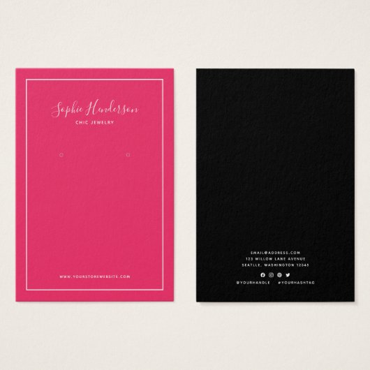 Kaart voor kalligrafie en aangepaste kleurenweerga (Voorkant /achterkant)