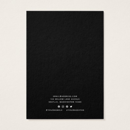 Kaart voor kalligrafie en aangepaste kleurenweerga (Achterkant)