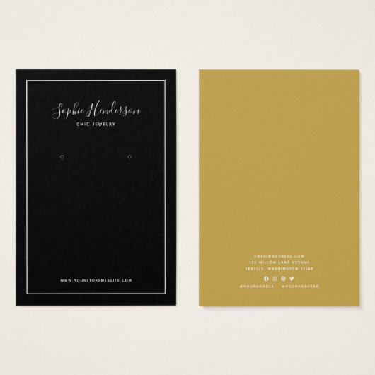 Kaart voor kalligrafie en aangepaste kleurenweerga (Voorkant /achterkant)