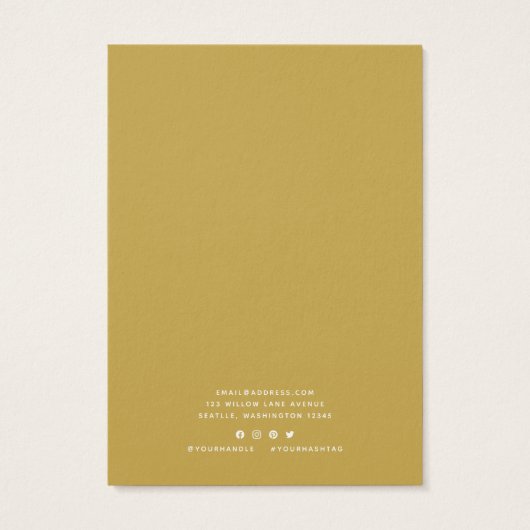 Kaart voor kalligrafie en aangepaste kleurenweerga (Achterkant)