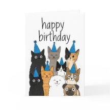 Kaart voor kattenliefhebbers - Verjaardagskaart vo