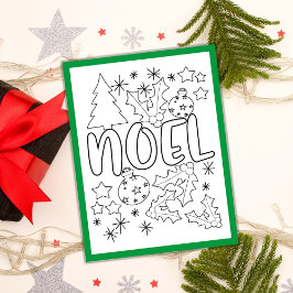 Kaart voor kerstactiviteit voor bladkleuren