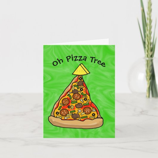 Kaart voor kerstbomen Pizza (Voorkant)