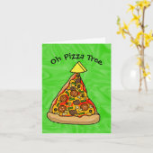 Kaart voor kerstbomen Pizza (Gele Bloem)