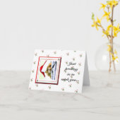 Kaart voor kerstcadeauvakantie (Gele Bloem)