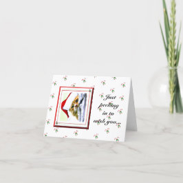 Kaart voor kerstcadeauvakantie